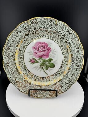 VTG Royal Standard Bone China Decorative Rose Plate
